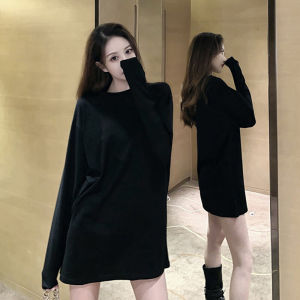 Long Sleeve Pure Cotton Loose Fit Womens T-Shirt Spring Autumn Casual Comfortable Base Layer Shirt Korean Style round Neck