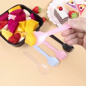 10 Pcs Sendok Dessert Garpu Dessert Sendok Cake Kue Buah / Sendok Garpu Kue / Garpu Kue / Sendok Kue D03