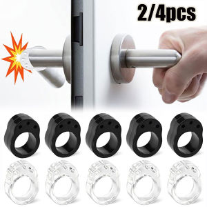 2/4 cái Mini o-loại tay nắm cửa đệm Silicone trong suốt cửa PVC khối đồ nội thất gia đình miếng đệm bảo vệ