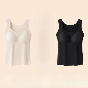 MiiOW | Áo khoác lông cừu lụa giữ nhiệt cho nữ Áo vest lót ngực không cần đeo ngực Áo lót ấm áp cho phụ nữ Áo lót giữ nhiệt