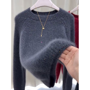 Fashion High-end New Spring French Design Loose Lazy Style Sweater