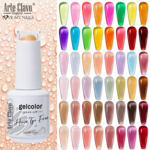 Arte Clavo 15ml Semi Permanent Jelly Gel Nail Polish White Red Purple Natural Transparent Nude Nails Art Soak Off UV LED Varnish