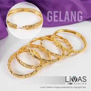 Gelang Tangan Perempuan Emas Korea Bangkok Korean Style Gold Bracelet For Women Aesthetic Lipan Cham | LIVAS Fashion