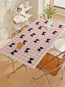 New 2025 Rectangle Leather Tablecloth Cream Style Waterproof Oilproof Dining Table Mat Heat Resistant Cuttable Tablecloth