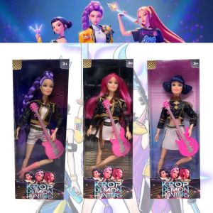 2025 NEW With Delicate Texture Anime 30CM K-Pop Demon Hunters Doll Vinyl Toy Rumi Mira Zoey Birthday Surprise Gift For Girls