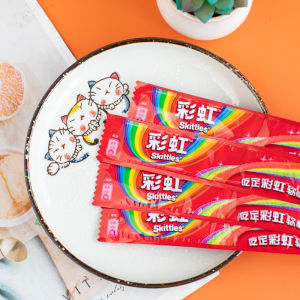 Rainbow Candy Soft Gummy Acid Strip Candy Flavored Long Bar Rubber Spring Outing Snack Leisure Food Popular Internet Small Treat