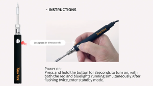 TASKTOOL หัวแร้งบัดกรี usb แบบพกพา หัวแร้งไฟฟ้า หัวแร้งปรับได้ บัดกรีแบบพกพา หัวแร้งบัดกรี 8W ร้อนภายใน 5 วินาที ปรับได้ 3 ระดับ