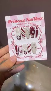 PrincessNailbox[mãTP22]móng úp sơn gelthiết kế thủ công(tặng keodũamiếng dángiấy lau…)