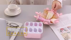 Khuôn làm kem 6/8 que có nắp đậy khuôn làm kem que cho bé nhựa PP nguyên sinh-dễ thao tác An toàn tuyệt đối-HAUSE