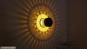 1/4pcs Solar Sunflower Mandala Wall Lantern Outdoor Waterproof Decorative Light for Garden Fence Patio Pathway Night