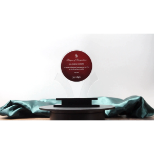 ACRYLIC PLAQUE - ACRYLIC TROPHY FOR AWARDING - MILESTONE TROPHY AWARD - CUSTOMIZED  PERSONALIZED JAY C. DESIGNS - 8013