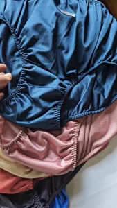 กางเกงในคนอ้วน คนตัวใหญ่ กางเกงในคนแก่  ผ้าไนล่อนโพลีเอสเตอร์ แพ็ค6ตัว คละสี เต็มตัวสวมใส่สบาย ไซส์ 3L เอว 42-48 นิ้ว Nylon Underwear for Fat people Big Size