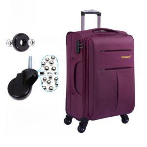 Business Traveler Large Capacity Zipper Suitcase with Universal Wheels Reinforced Combination Lock Handheld Luggage for Moving Abroad