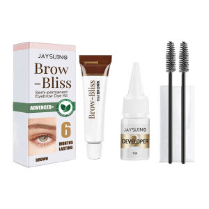 Jaysuing Brow-Bliss Semi-Permanent Eyebrow Dye Kit Waterproof And Sweatproof Fast Dye Brow Enhance Brow Dye Lash Long Lasting Makeup Natural Coloring Cosmetic 3 Color