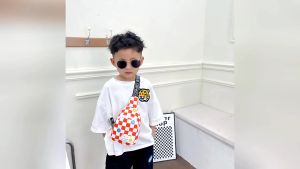 Magic Selection Bag: A Checkerboard Design for Kids' Fashion