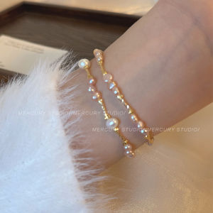 Natural Baroque Pearl Bracelet Womens Style 2025 New Design Gift for Best Friend Haostar Collection Purple Vine Dream