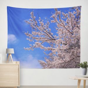 VIKAMA Bridge Orange Cloud Landscape Tapestry Ins Healing Twilight Sky Photography Background Cloth Wall Decoration Room Decor