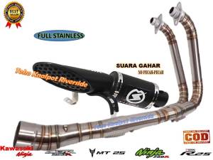KNALPOT KOLONG / UNDERBELLY NINJA 250 NINJAFI NINJANEWFI NINJAZ250 CBR250RR R25 MT25 NINJA KARBU FULL STAINLESS CACING