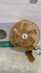 Quạt kẹp ô tô quạt kẹp cánh vàng điện 12v và 24v đường kính 28cm