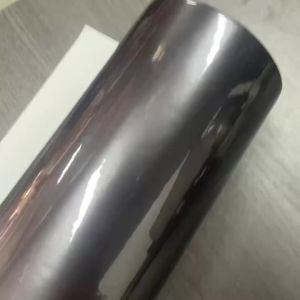 Premium Ultra Gloss Candy Metallic Charcoal Grey Vinyl Car Wrap Film Roll with Air Release Self Adhesive Decal