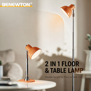 Adjustable Height LED Standing Floor Lamp 3 Mode Dimmable Eye Friendly Reading Lamp Vintage Decor Light For Bedroom Living Room