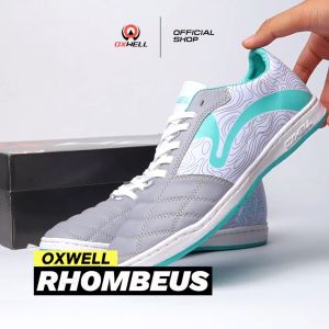 Oxwell Rhombeus - Sepatu Futsal Pria Dewasa Stylish Lokal Brand Berkualitas Putih Tosca