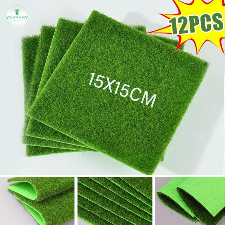 Yespery 12 cái hồ cạn cỏ nhân tạo nhân tạo rêu giả cây cảnh thu nhỏ tự ...