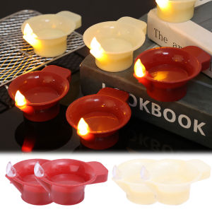 Candle Lamp Electric Floating on Water Diya LED Light Waterproof Glowing Decor Diwali India Oil Lamp Deepavali Festival Decoration