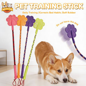 Dog Training Stick Pole Paw Shape Rubber Pet Training Tool With Anti-Slip Handle for Dog Puppy