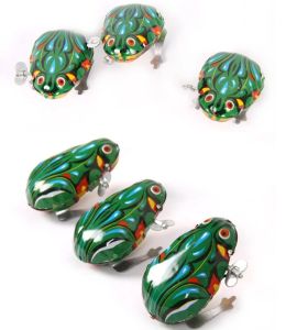 Classic Tin Clockwork Clockwork Toy Jumping Frog Childrens Vintage Toy Boy Boy Education Baby Baby Classic Toy Wind Up Toys