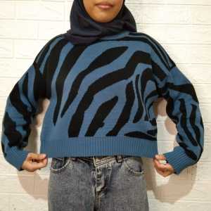 CREWNECK SWEATER RAJUT ZEBRA  By aqilanisa store