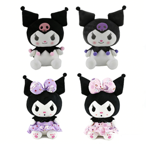 Sanrio | 2026 New Sanrio Strawberry Kuromi & My Melody Plush Pillow Soft Fluffy Stuffed Doll Cute Bedroom Decor Surprise Gift for Girls