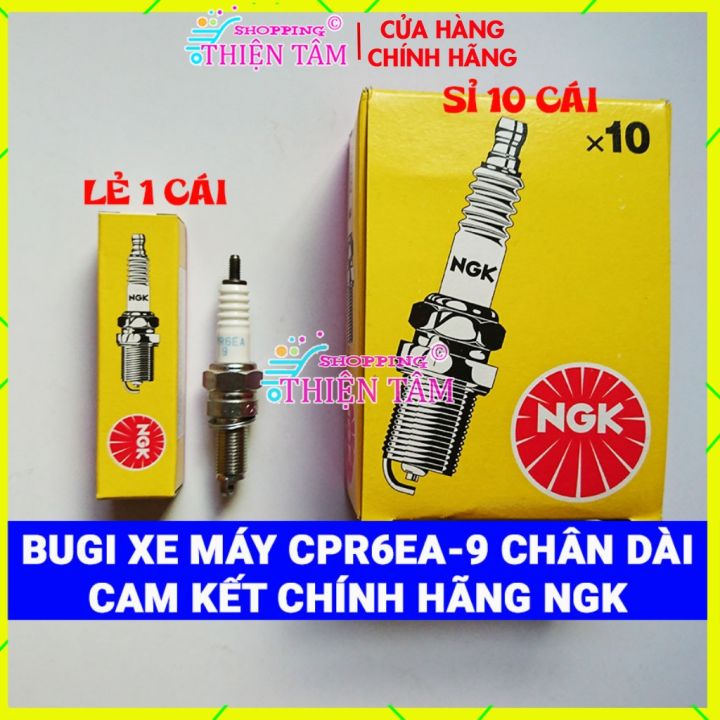 Bugi NGK CPR6EA-9 (Chân Dài) Sx Thái Lan Xe Máy Wave Alpha 110 /Future II /Wave rsx 110 /Wave Blade /Future 125 ...
