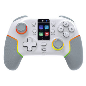 Wireless Controller 7052P for PC/Switch/iOS/Android With Intelligent ScreenHall Joysticks &Turbo/Vibration1000mAh Gamepad