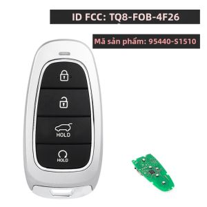 Chìa Khóa Điều Khiển Từ Xa Thông Minh Không Cần Chìa KEYECU 433MHz ID47 Chip Smart Keyless-Go Dành Cho Hyundai Santa Fe 2021-2024 Tương Thích Với Tucson Chất Liệu ABS