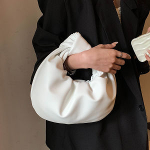 Fashionable Cloud Design Handbag Small Size Womens Bag Soft PU Material Magnetic Closure Dumpling Shape Casual Leisure Bag