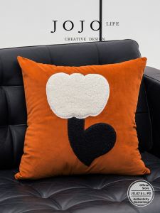 Thickened Velvet Pillowcase with Tulip Embroidery JOJOS L. PD European Style Square Cushion Cover for Living Room Bedroom