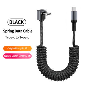 Cáp Sạc Thu Gọn USB A Sang USB C 90 Độ Sạc Nhanh Cho iPhone 17/16 Samsung Galaxy A17 Cáp Sạc Ô Tô