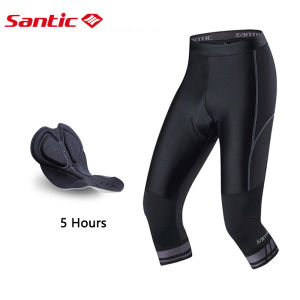 Santik กางเกงขาสั้นสำหรับ M7C04087 กางเกงขาสั้นขี่จักรยานสำหรับผู้ชาย 3/4 ขี่จักรยานเสือภูเขา กางเกงขาสั้นจักรยานถนนระบายอากาศ 4D