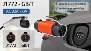 EVqiaoyi Type1 to GB/T EV Charger Adapter 32A SAE J1772 to GBT Connector From J1772 Charger for GBT EVs