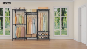 Wardrobe Clothes Organizer Heavy Duty Wardrobe Cabinet Clothes Storage Rack Shoe Rack Adjustable Closet Racks Clothes Hanger