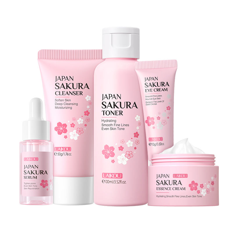 Bộ Chăm Sóc Da Hoa Mận LAIKOU Nhật Bản - 5 Sản Phẩm Dành Cho Hydrat Hóa Làm Sáng Màu Da Và Bảo Vệ Tuổi
