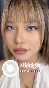 Lens áp tròng xám tây Angel Eyes Midnight có cận | GDia 12.8 | Độ cận 0-8