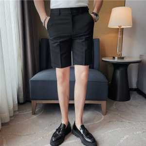 Celana pendek pria short pants dewasa slimfit hitam polos