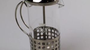 One Two Cups Teko Kopi French Press Coffee Maker Pot alat pres ampas teh cofee rempah 350ml