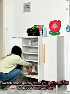 Steel Shoe Cabinet Porch Cabinet Storage Cabinet Large Capacity Indoor And Outdoor Shoe Rack