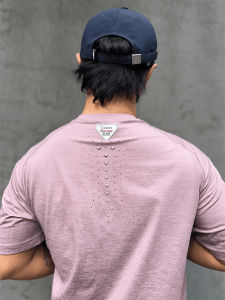 Grey Pink Quick Dry Short Sleeve Mens T-Shirt Laser Drill Breathable Summer Sportswear for Outdoor Running And Cycling