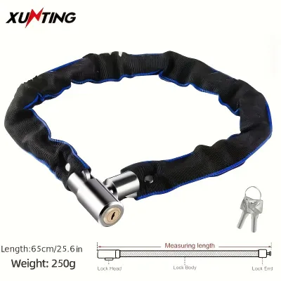 Xunting Bike Chain Lock with Lighter Weight and Stronger Security Anti-Theft Bicycle Lock for Road Mountain Bikes
