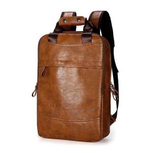 Fashion Men Backpack Waterproof PU Leather Travel Bag Man Big Capacity School School Male Mochila Laptop Bag Teenager Backpacks Travel