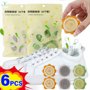 YESPERY ลูกบอลที่กำจัดกลิ่นรองเท้า6ชิ้นน้ำหอมปรับอากาศในทุกวันกลิ่นมือจับตู้ลูกบอลสดชื่นใหม่